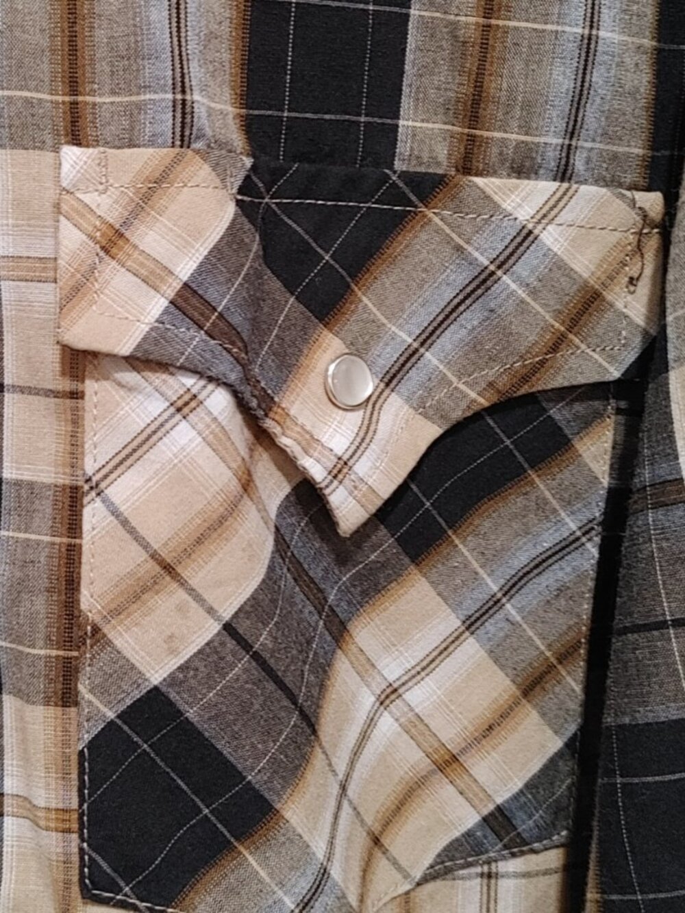 Ely Cattleman Western Shirt Long Sleeve Pearl Snap Buttons Tall XXL - Picture 5 of 7